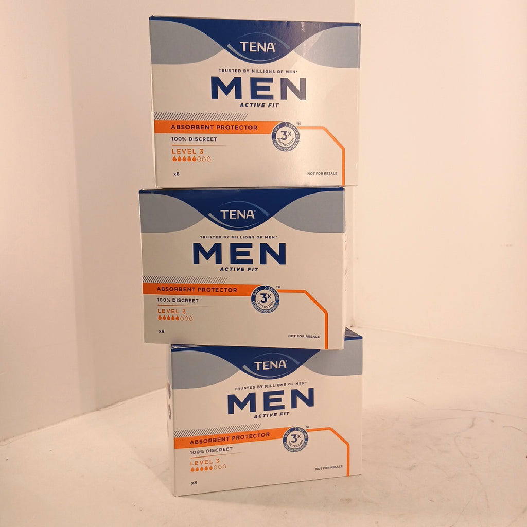 TENA MEN Schutzvorrichtungen Inkontinenzhilfen Monatliche Vorratspackung – Neu