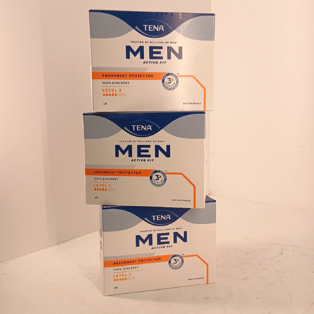 TENA MEN Schutzvorrichtungen Inkontinenzhilfen Monatliche Vorratspackung – Neu