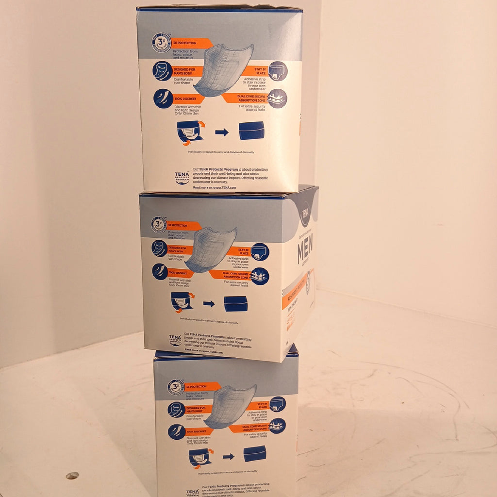 TENA MEN Schutzvorrichtungen Inkontinenzhilfen Monatliche Vorratspackung – Neu