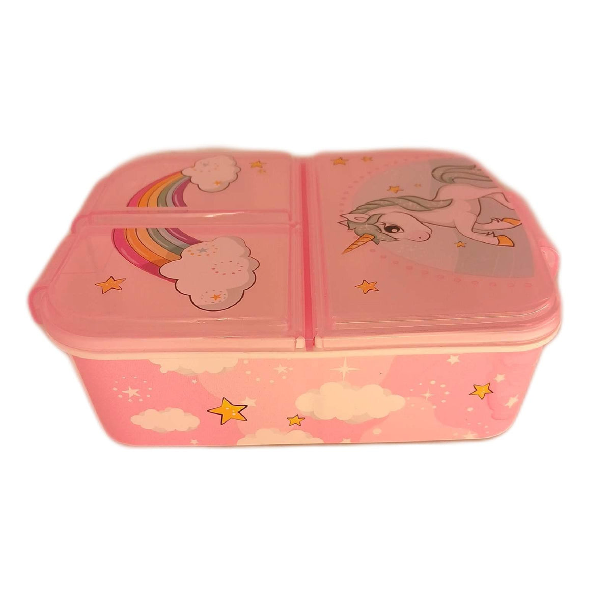 Stor Sandwichbox mit Einhorn-/Regenbogenmotiv – Wie neu