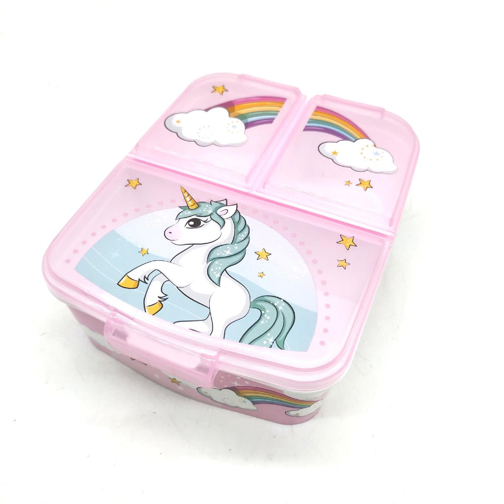 Stor Sandwichbox mit Einhorn-/Regenbogenmotiv – Wie neu