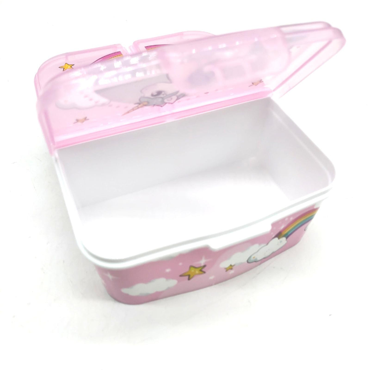 Stor Sandwichbox mit Einhorn-/Regenbogenmotiv – Wie neu