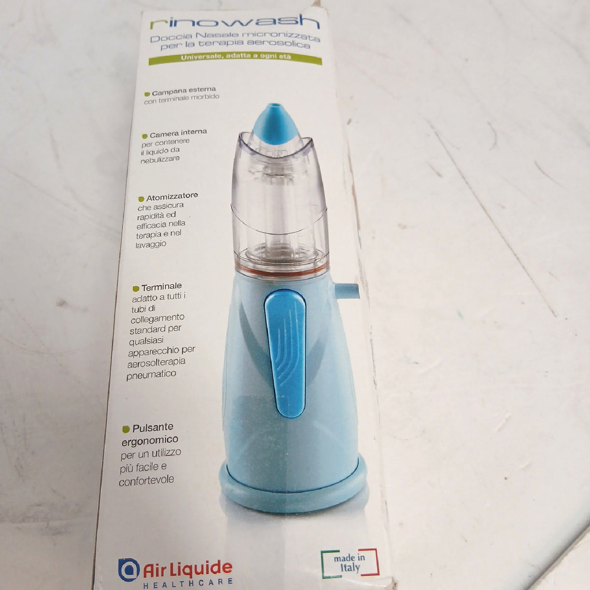 Rinowash Aerosoltherapie Set Inhalationsgeräte Universal Bellkolben – Wie neu