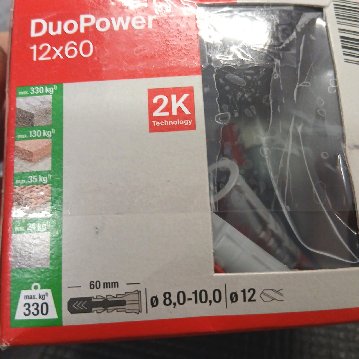 fischer DuoPower 12 x 60, Universaldübel, 2-Komponenten-Dübel – Wie neu
