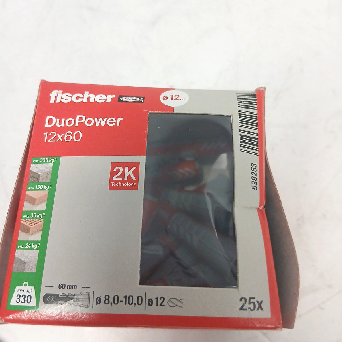 fischer DuoPower 12 x 60, Universaldübel, 2-Komponenten-Dübel – Wie neu