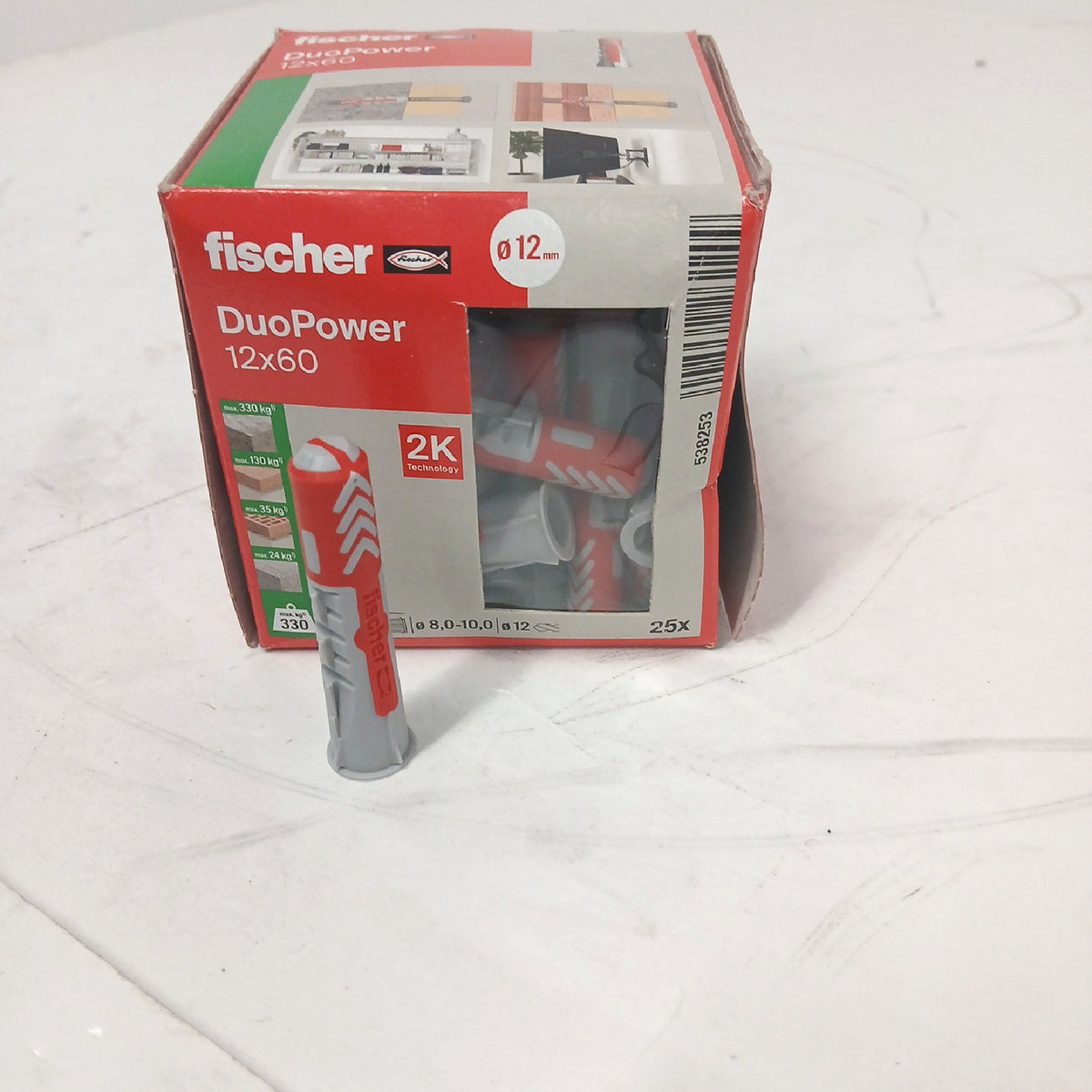 fischer DuoPower 12 x 60, Universaldübel, 2-Komponenten-Dübel – Wie neu