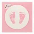 Ambiente Servietten Baby Steps Girl – 20 Stück, 3-lagig, 33 × 33 cm, FSC