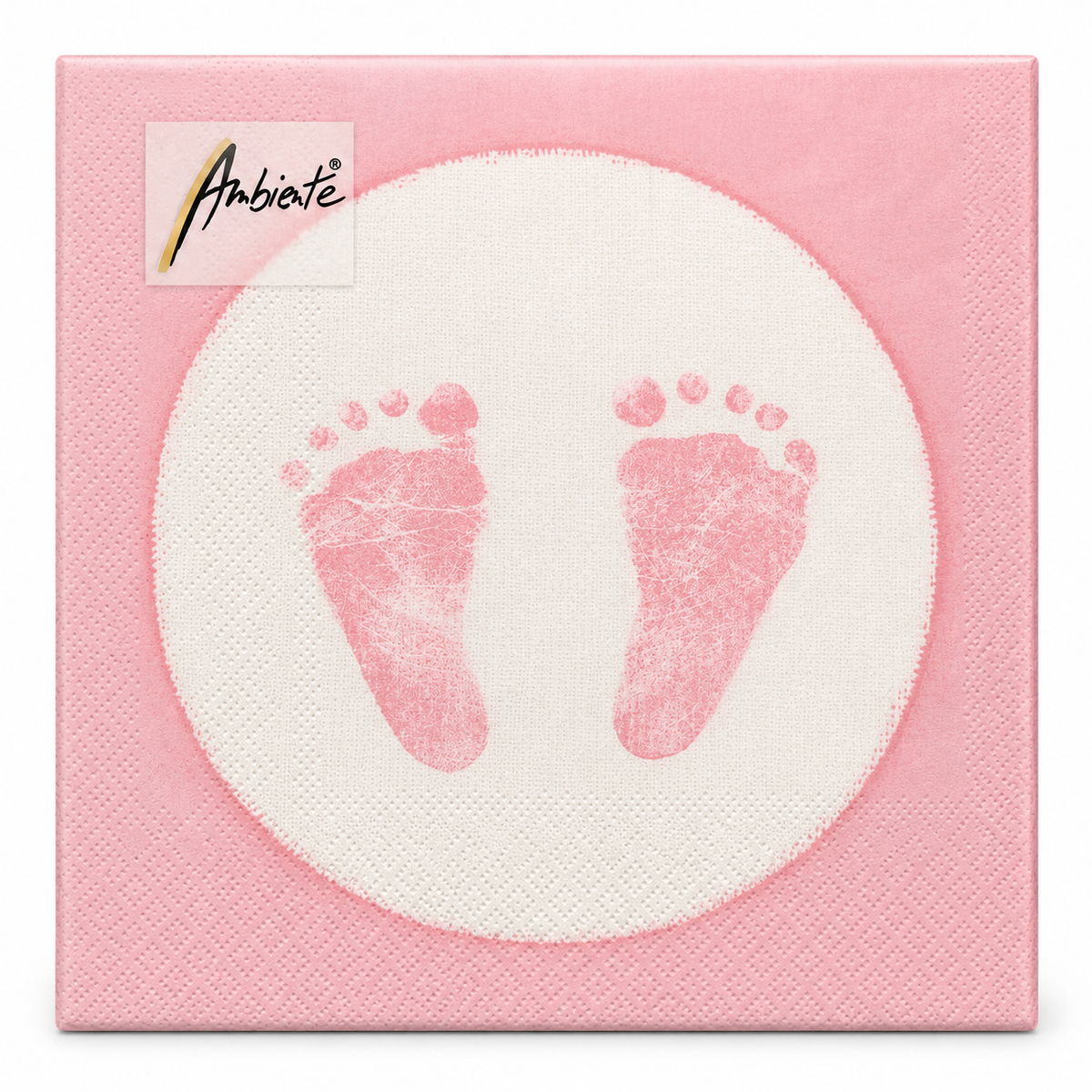 Ambiente Servietten Baby Steps Girl – 20 Stück, 3-lagig, 33 × 33 cm, FSC