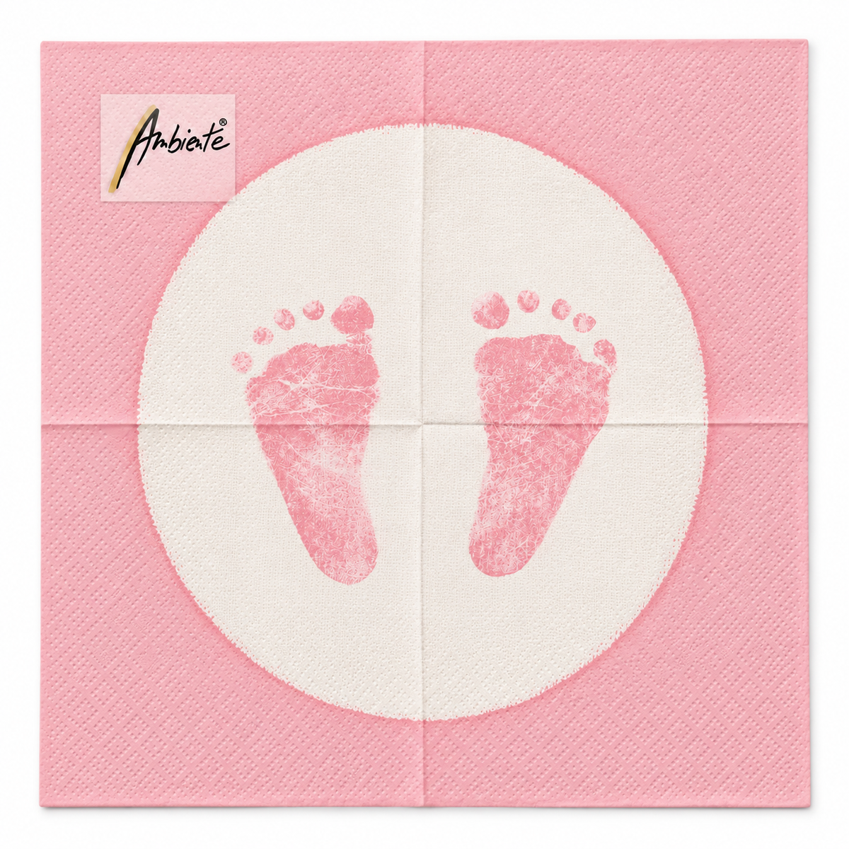 Ambiente Servietten Baby Steps Girl – 20 Stück, 3-lagig, 33 × 33 cm, FSC