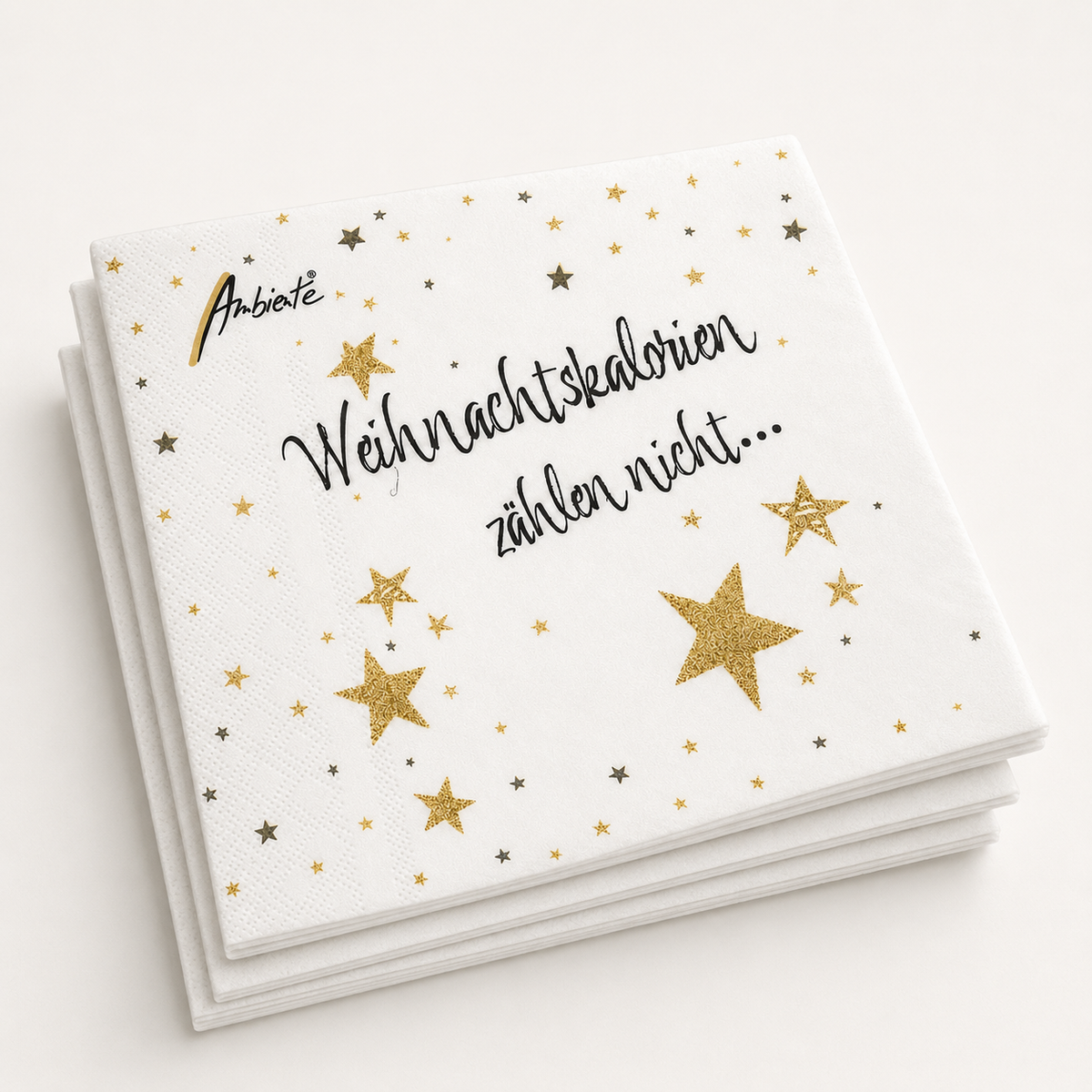 Ambiente Servietten Weihnachtskalorien zählen nicht – 20 Stück, 3-lagig, 33
