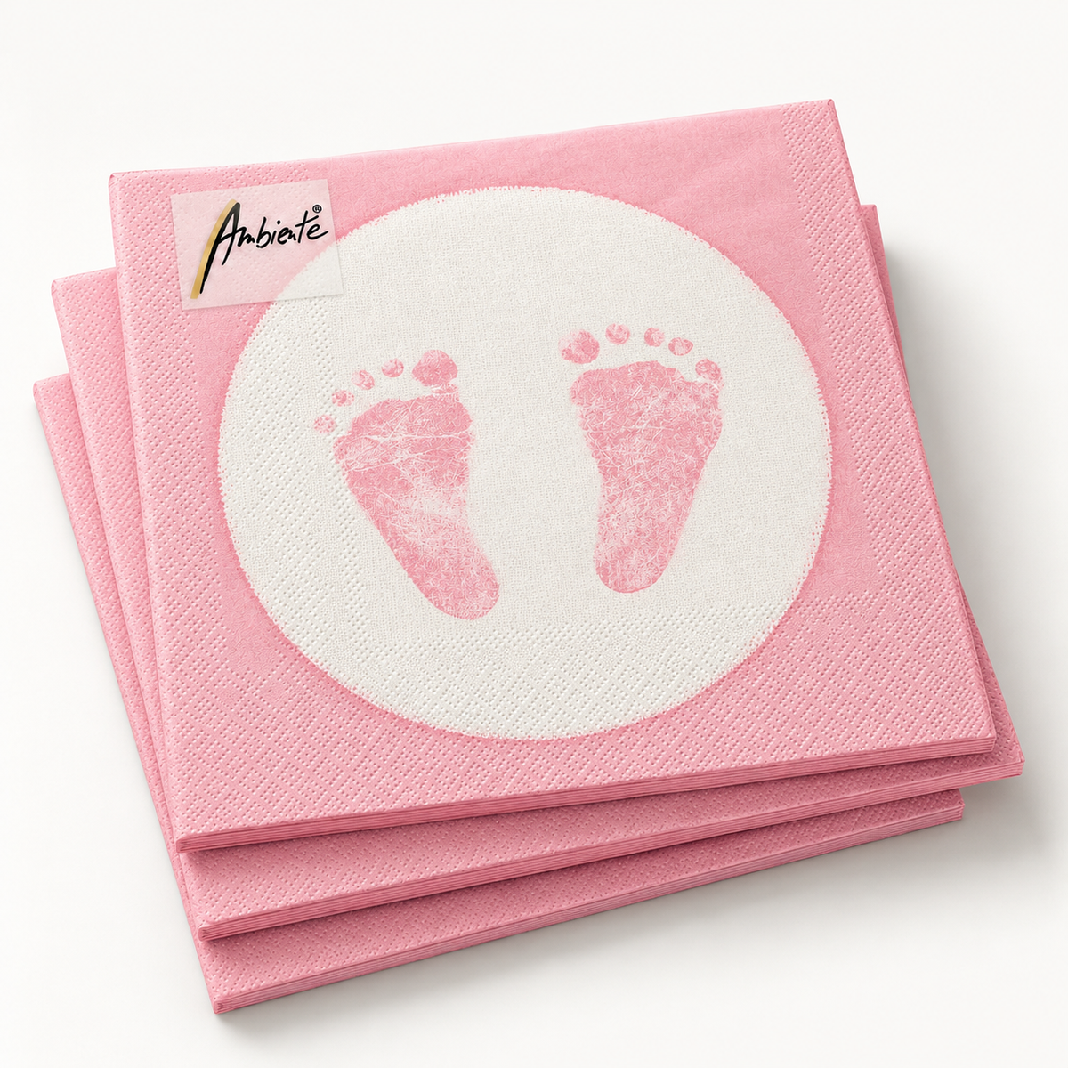 Ambiente Servietten Baby Steps Girl – 20 Stück, 3-lagig, 33 × 33 cm, FSC