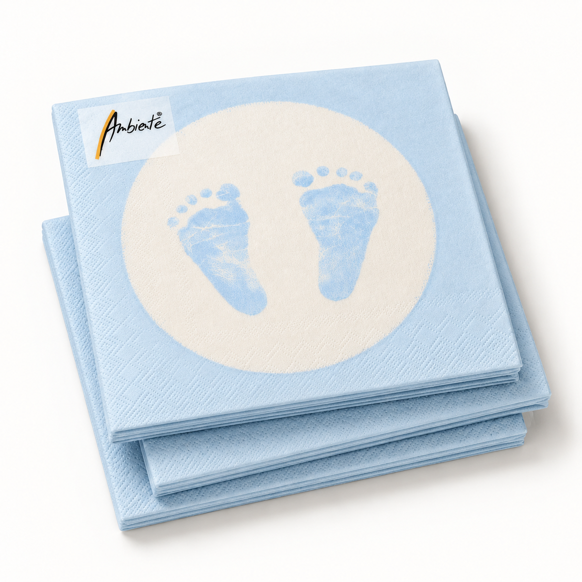 Ambiente Servietten Baby Steps Boy – 20 Stück, 3-lagig, 33 × 33 cm, FSC Mix