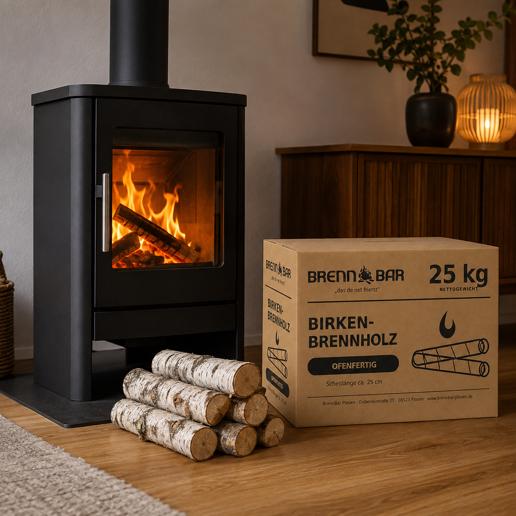 25 kg Brennholz Birke – ofenfertig & trocken – Scheitlänge ca