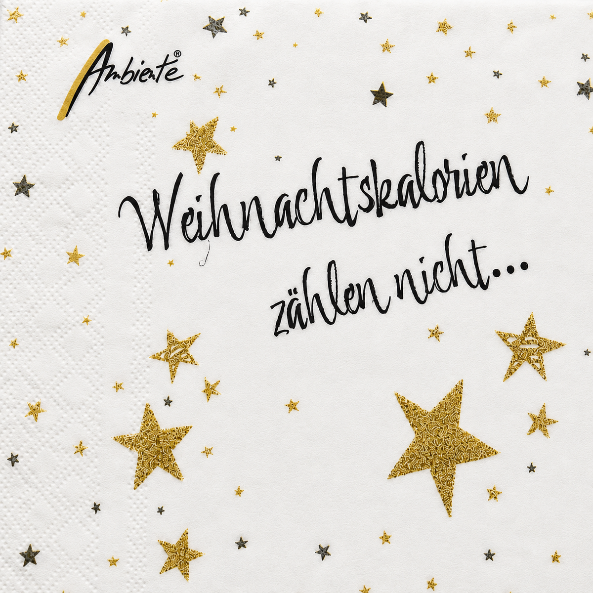 Ambiente Servietten Weihnachtskalorien zählen nicht – 20 Stück, 3-lagig, 33