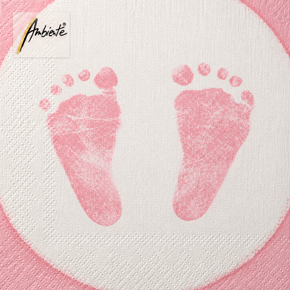 Ambiente Servietten Baby Steps Girl – 20 Stück, 3-lagig, 33 × 33 cm, FSC