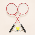Badminton-Set mit 2 Schlägern und 3 Federbällen