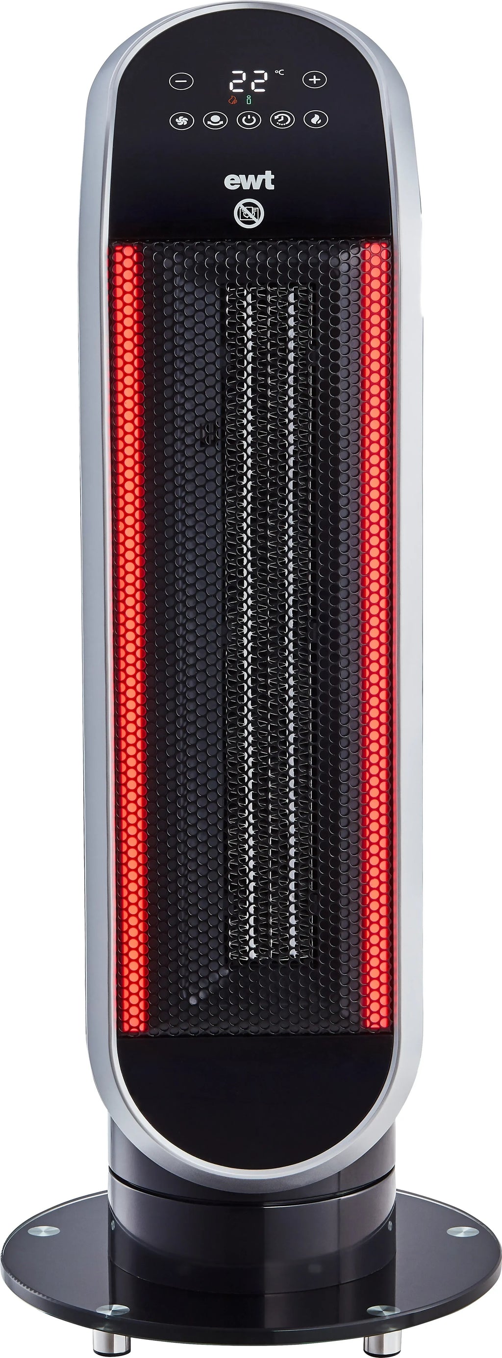 EWT Maxi H+C MAXIHCB Keramik-Heizlüfter 2500 W mit Ventilator – Schwarz