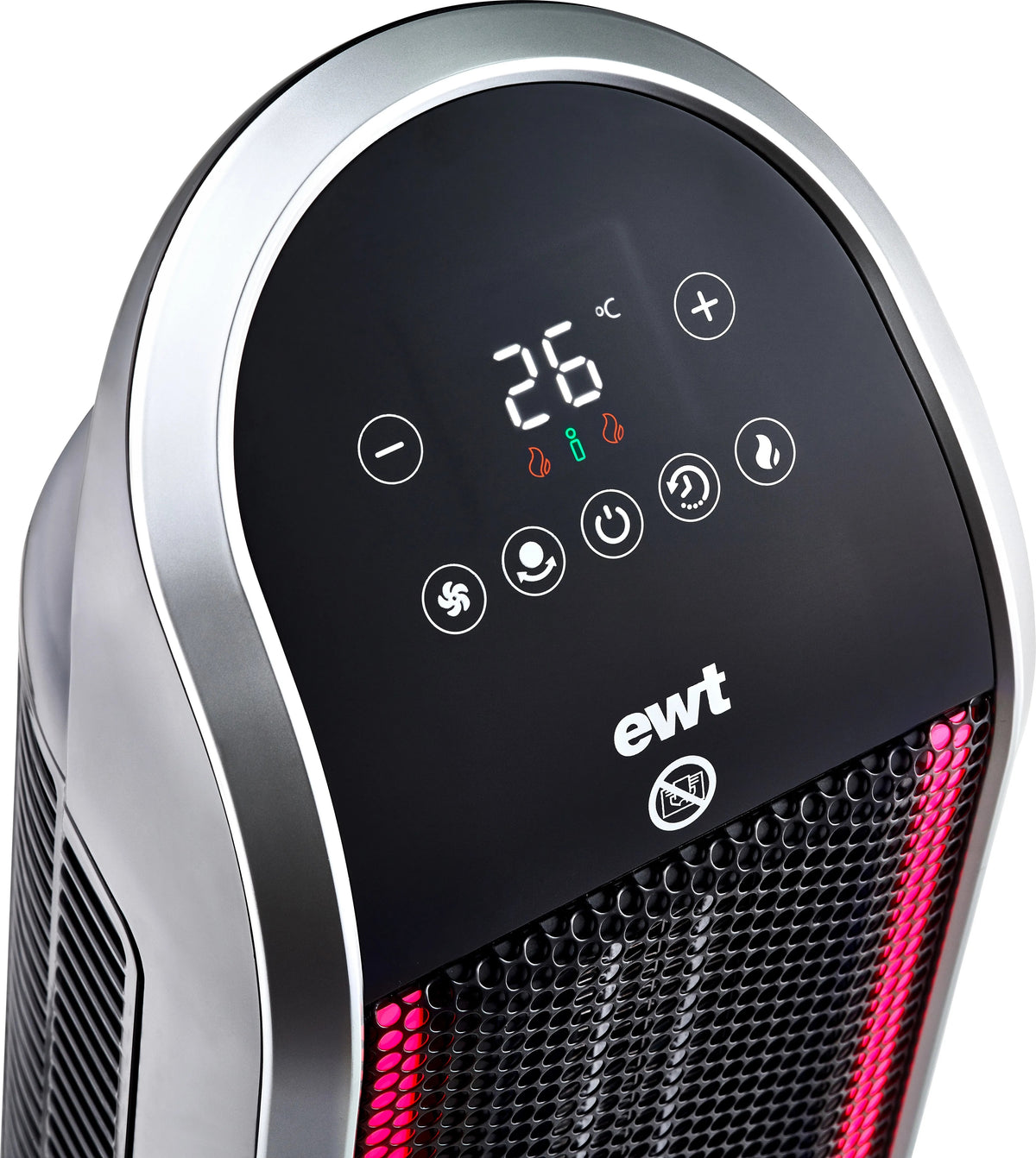 EWT Maxi H+C MAXIHCB Keramik-Heizlüfter 2500 W mit Ventilator – Schwarz