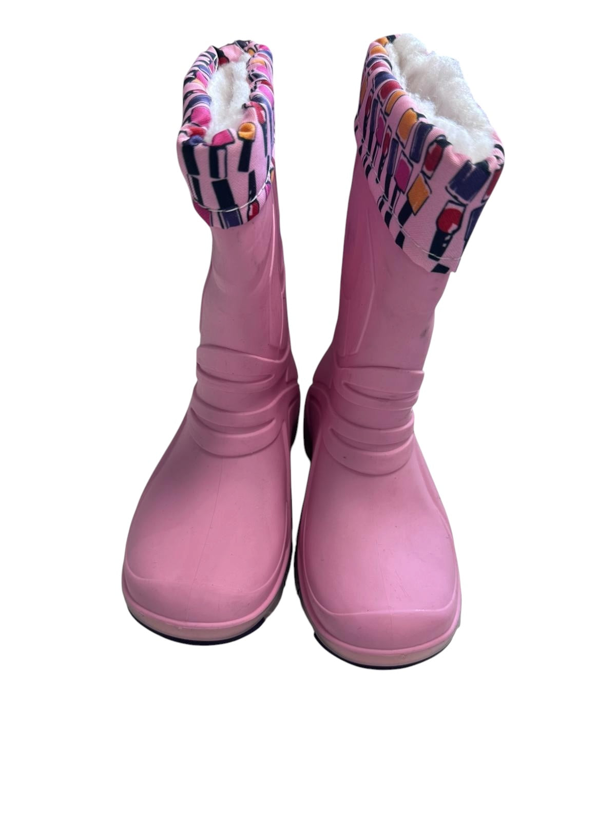 Gefütterte Kinder-Gummistiefel „Nail Art Pink