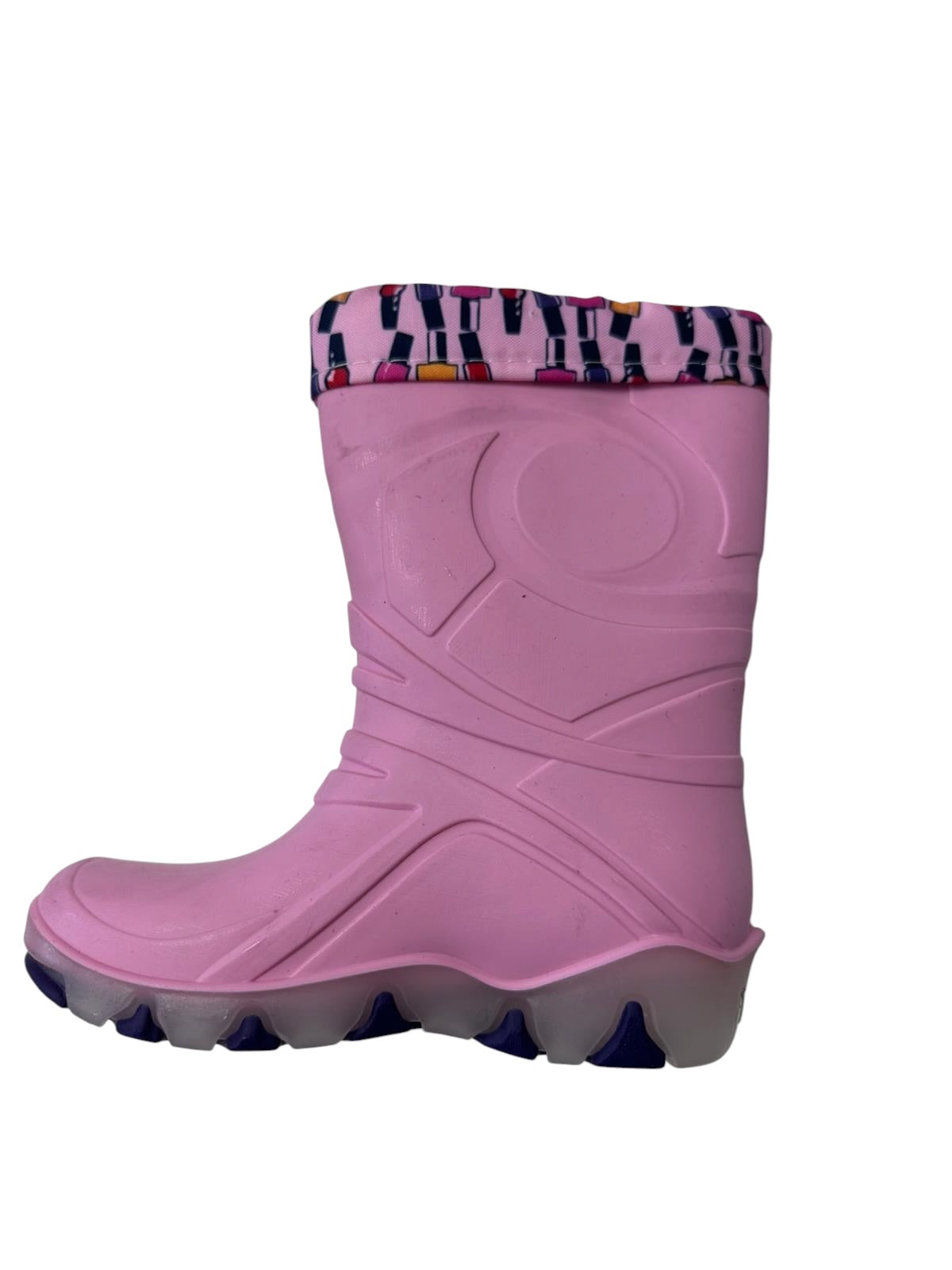 Gefütterte Kinder-Gummistiefel „Nail Art Pink