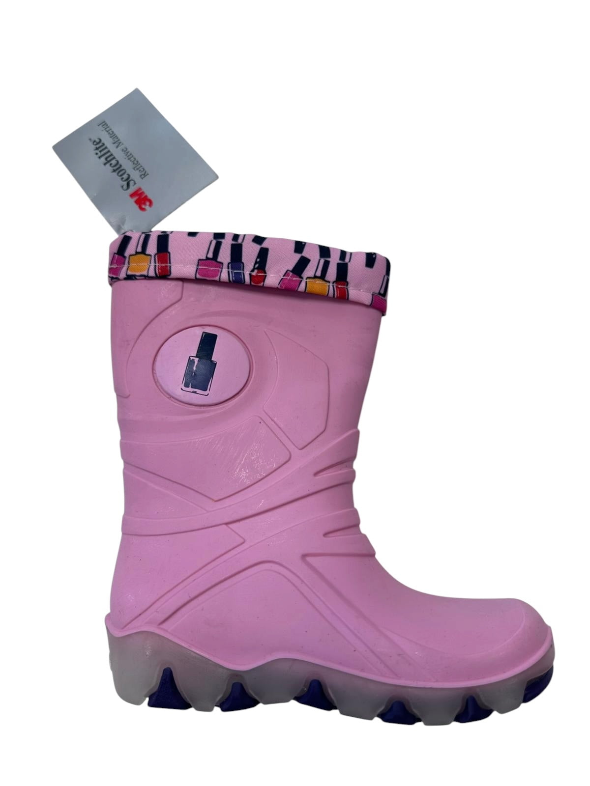 Gefütterte Kinder-Gummistiefel „Nail Art Pink