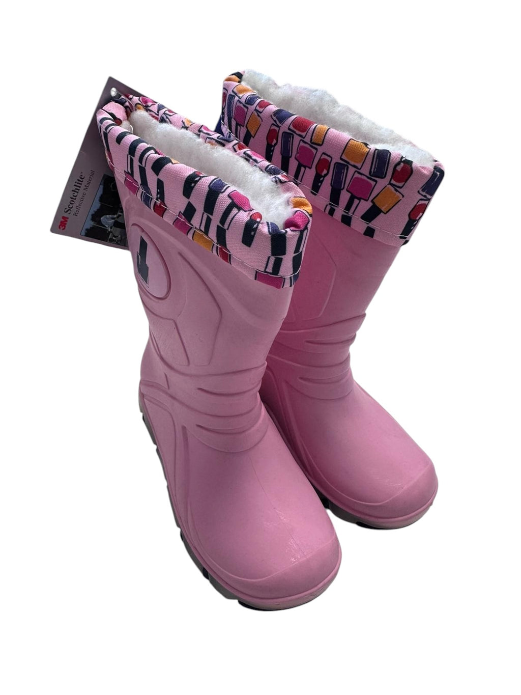 Gefütterte Kinder-Gummistiefel „Nail Art Pink