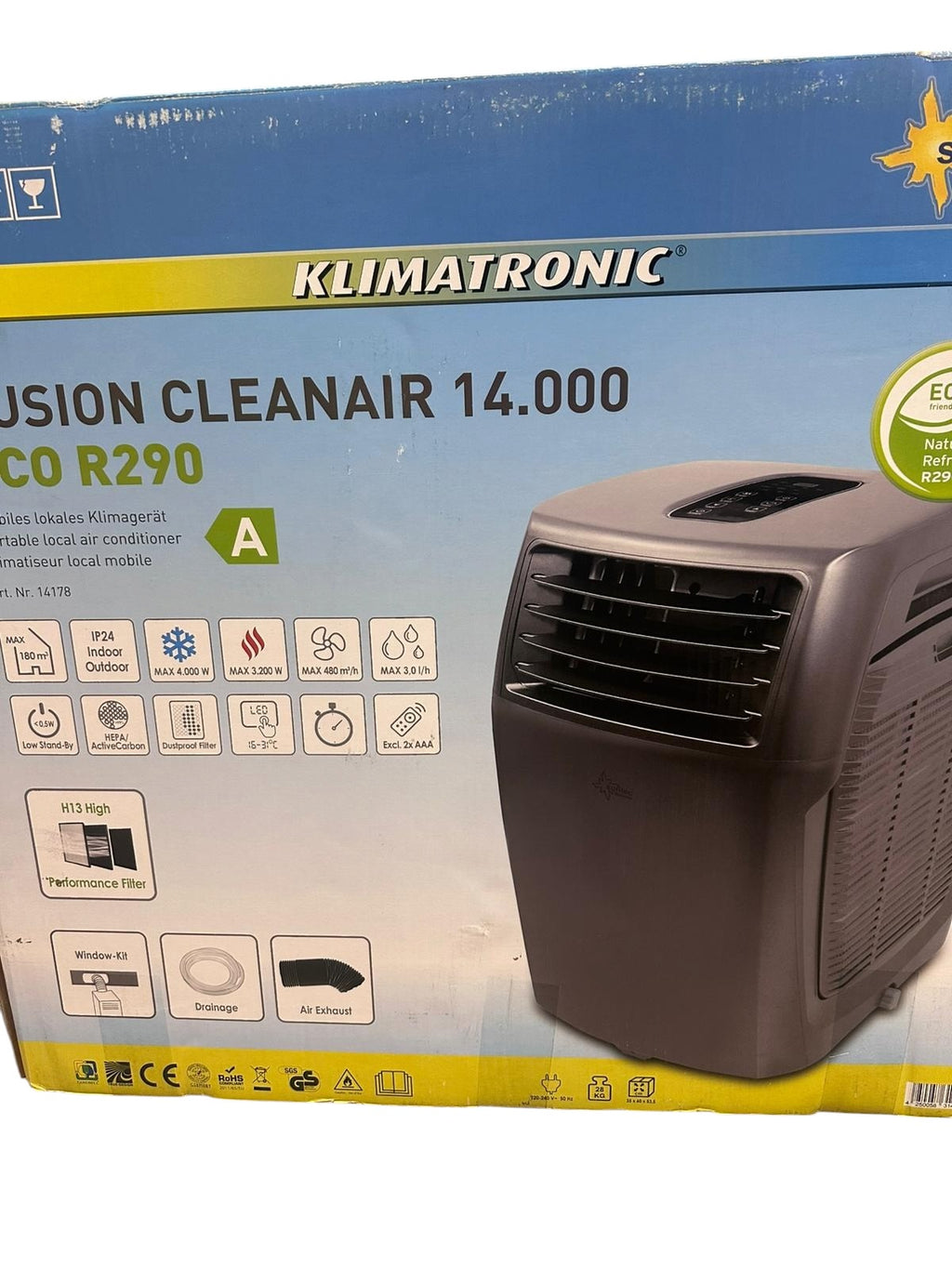 Luftreiniger Fusion Cleanair 14000 zur Verbesserung der Raumluftqualität. Geeignet für Wohn- und Büroräume.