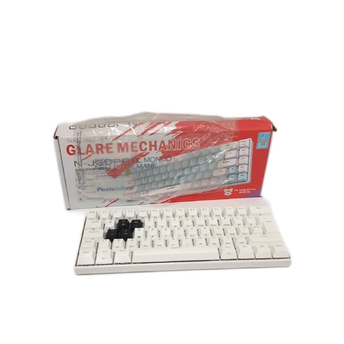 Qisan Tastatur Gaming Mini 60 Prozent Kompakt Blau Switch Gaming – Gut