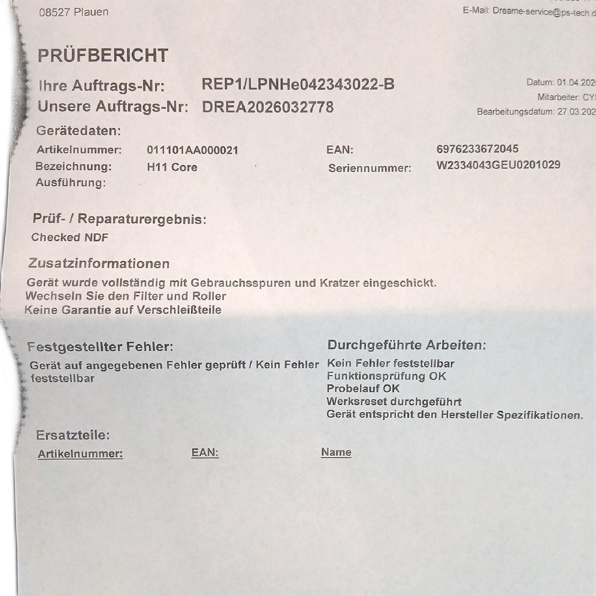 dreame H11 Core Intelligenter Nass-/Trockensauger Spitzenreinigungsbürste – Gut
