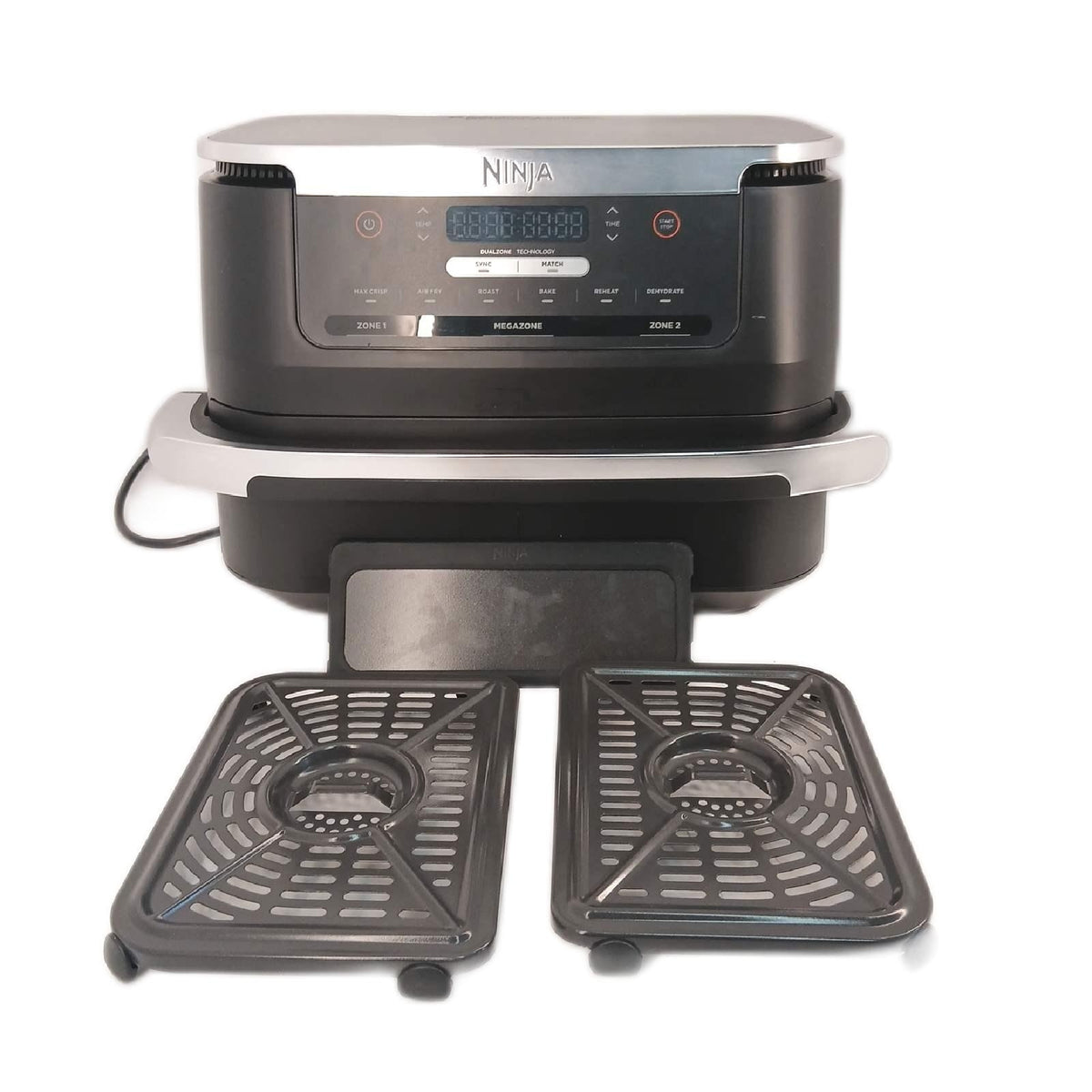 Ninja FlexDrawer Ölfreie Fritteuse Kleine Fritteuse mit zwei Behältern Deep",