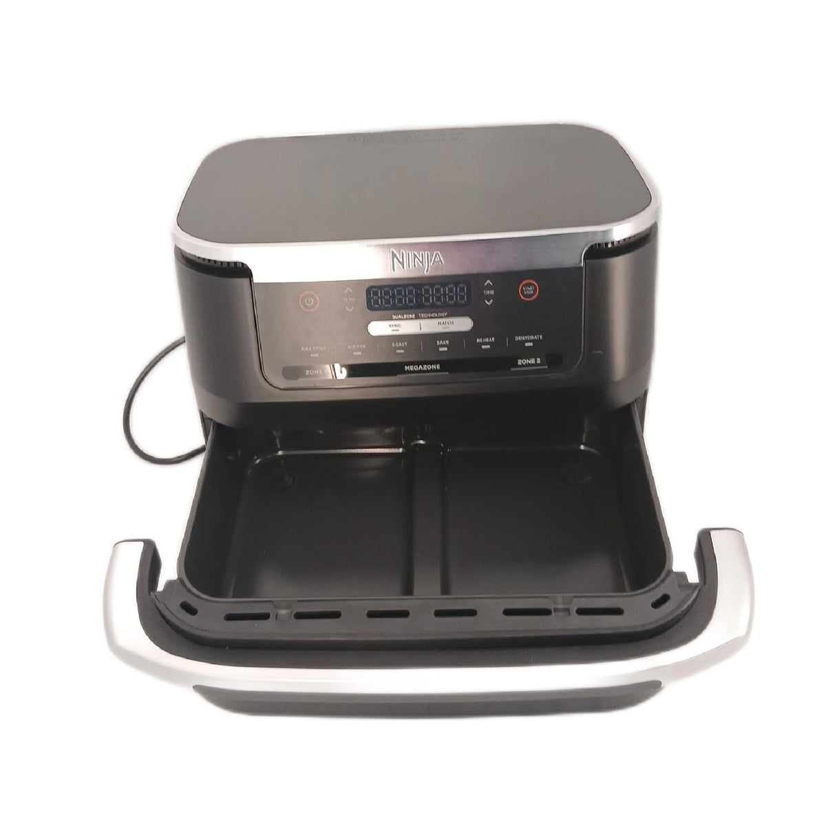 Ninja FlexDrawer Ölfreie Fritteuse Kleine Fritteuse mit zwei Behältern Deep",