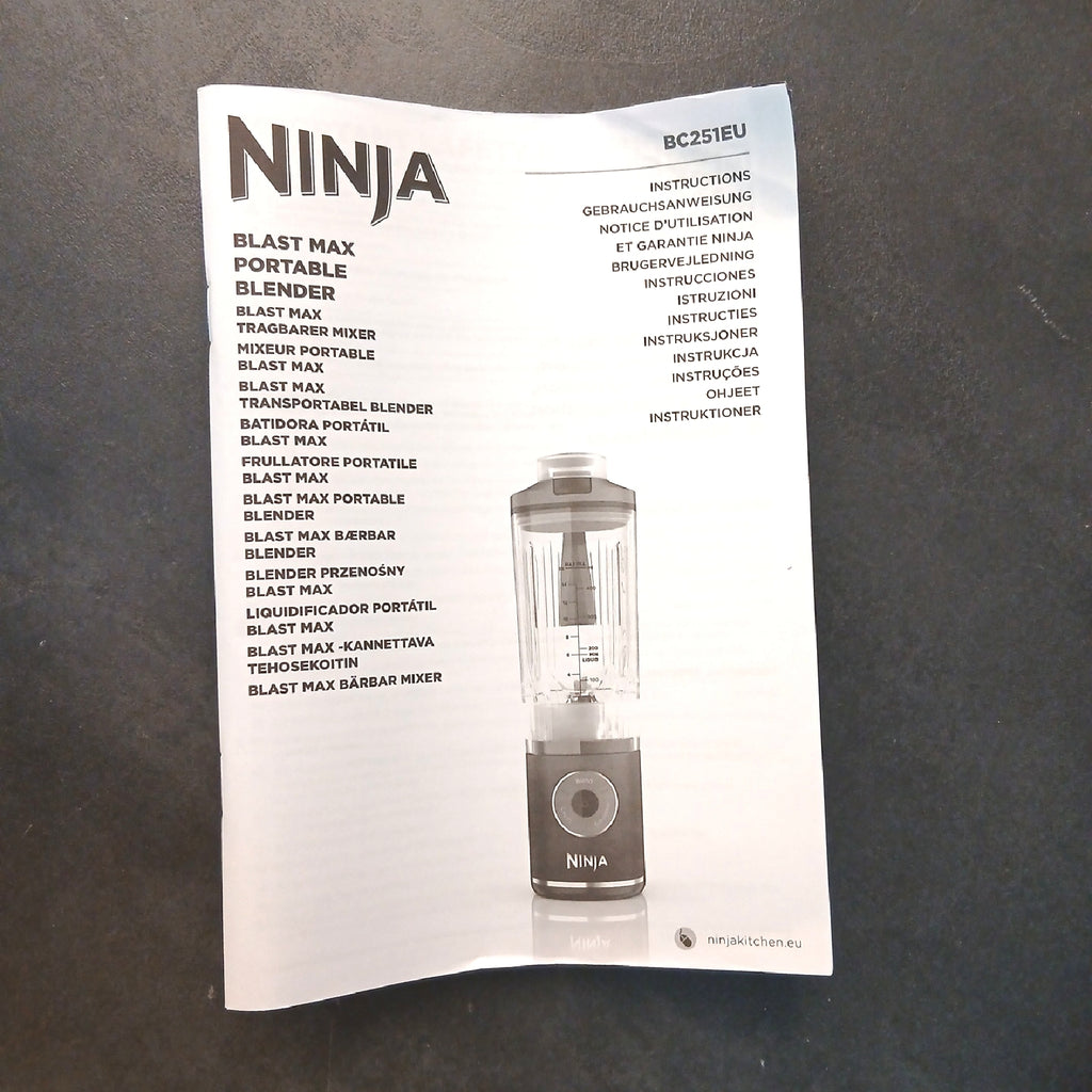 Ninja Blast Max tragbarer Mixer 570 ml wiederaufladbarer Becher und auslaufsiche