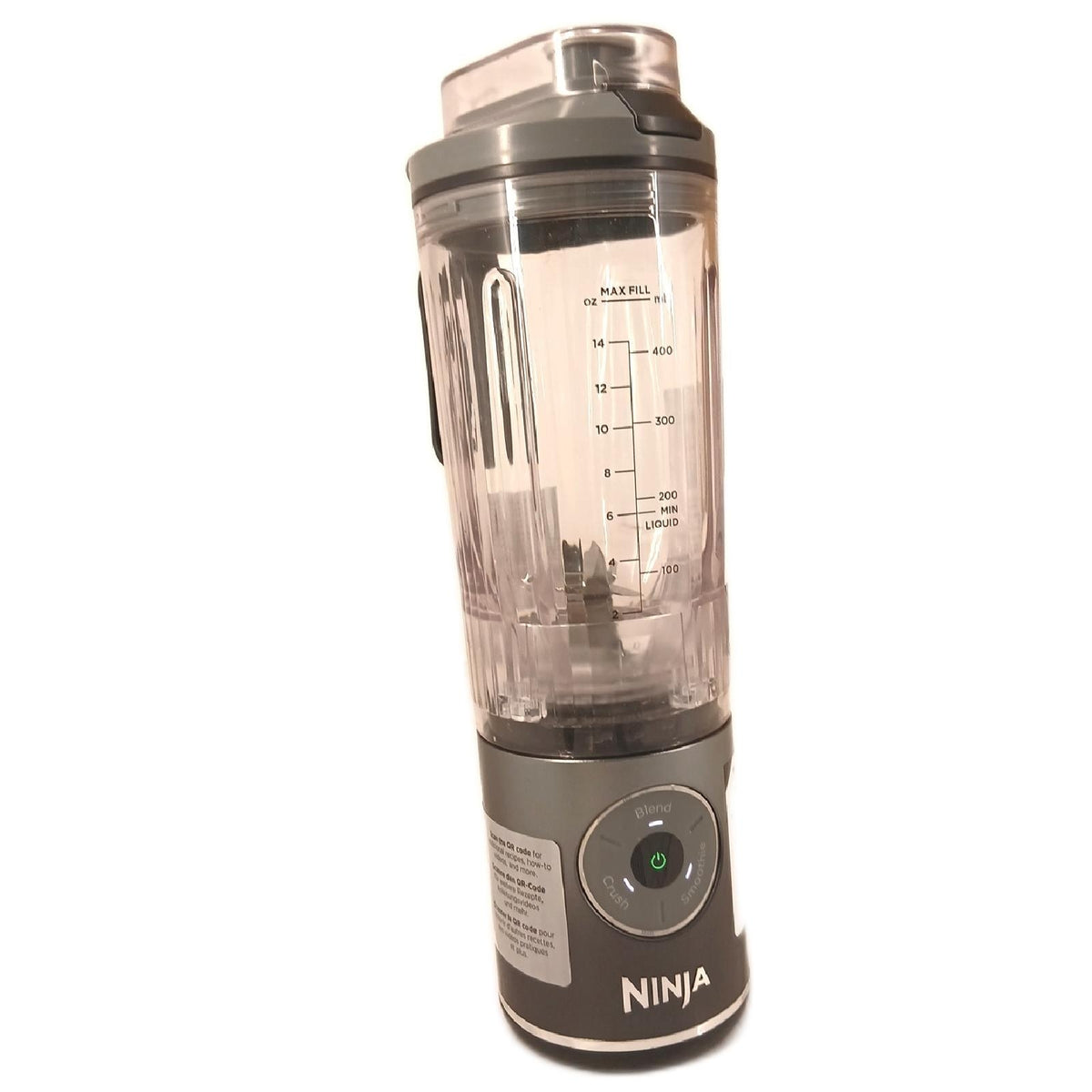 Ninja Blast Max tragbarer Mixer 570 ml wiederaufladbarer Becher und auslaufsiche