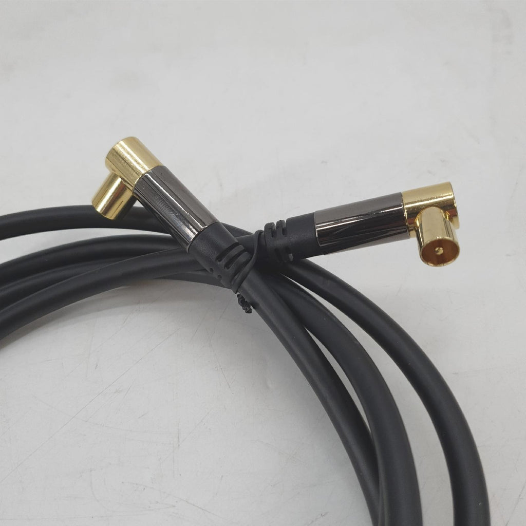 KabelDirekt Antennenkabel Fernsehzubehör Kabel gewinkelt Schwarz HDTV – Neu