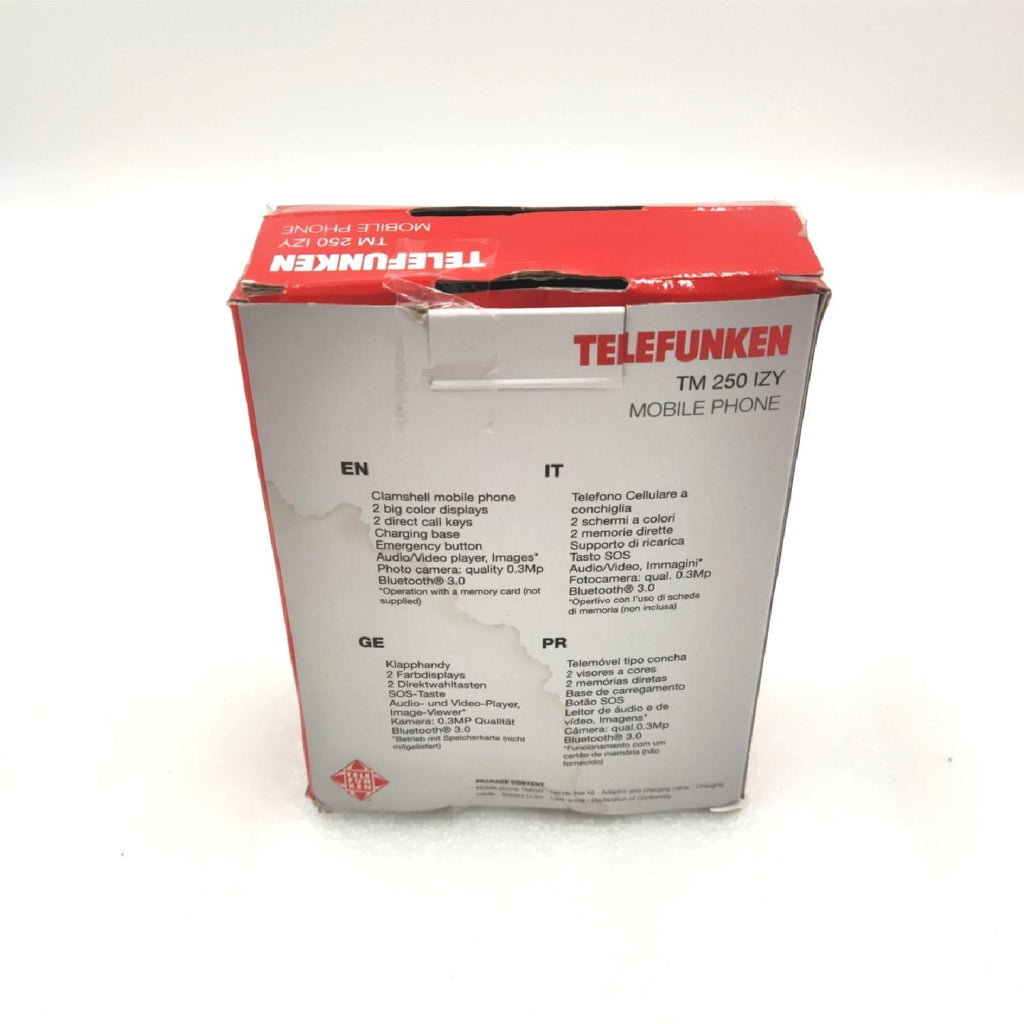 Telefunken TM 250 Izy Freigeschaltetes Mobiltelefon 2G 2,4 Zoll+1,44 – Sehr gut