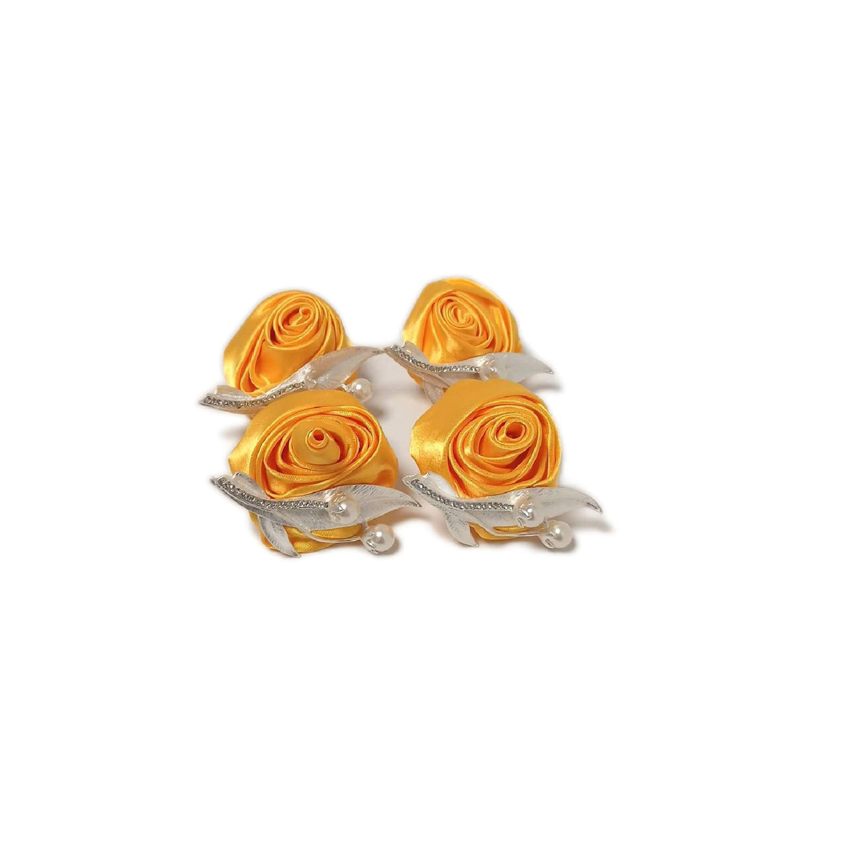 Sourcing Map Boutonniere Hochzeit Set Goldgelb Bräutigam – Sehr gut