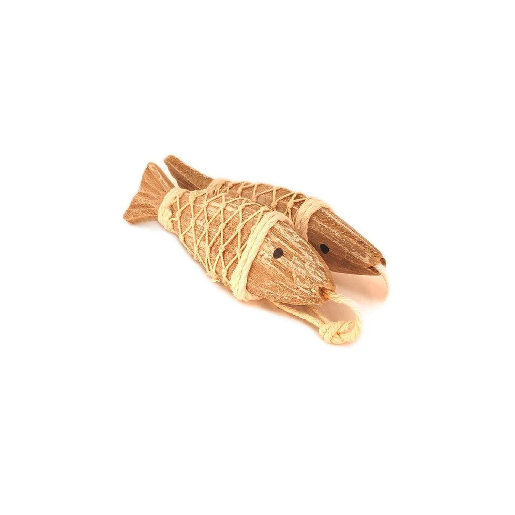 WANGCL Holzfigur maritim Set Fisch Unikat Geschenkidee für Wohnraum – Wie neu