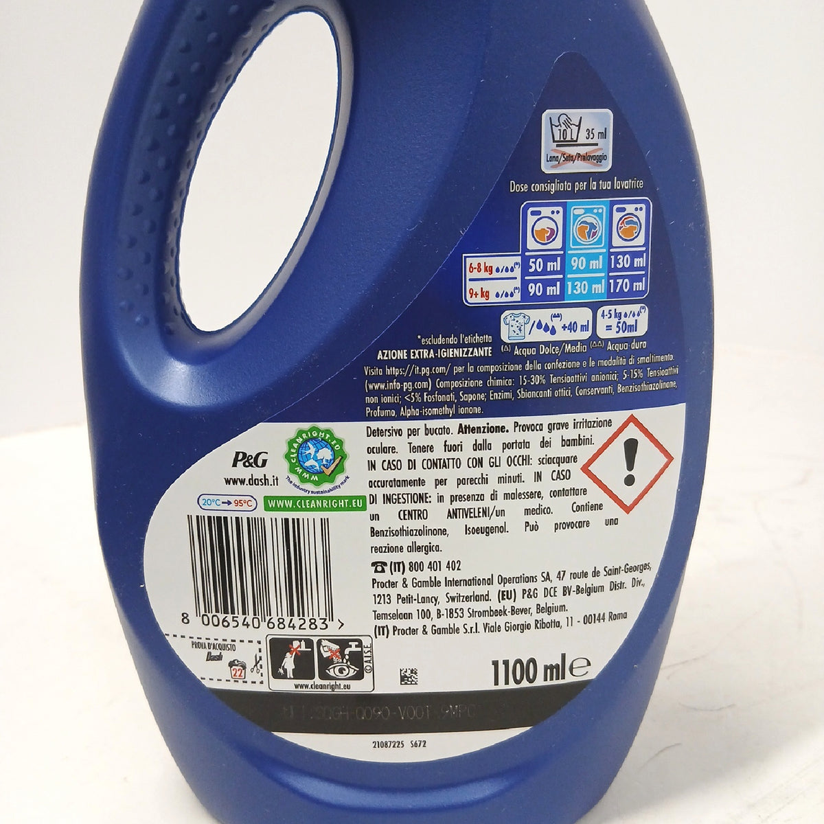 Dash Flüssigwaschmittel Haushaltsreiniger Laundry Extra hygienische 44 – Neu