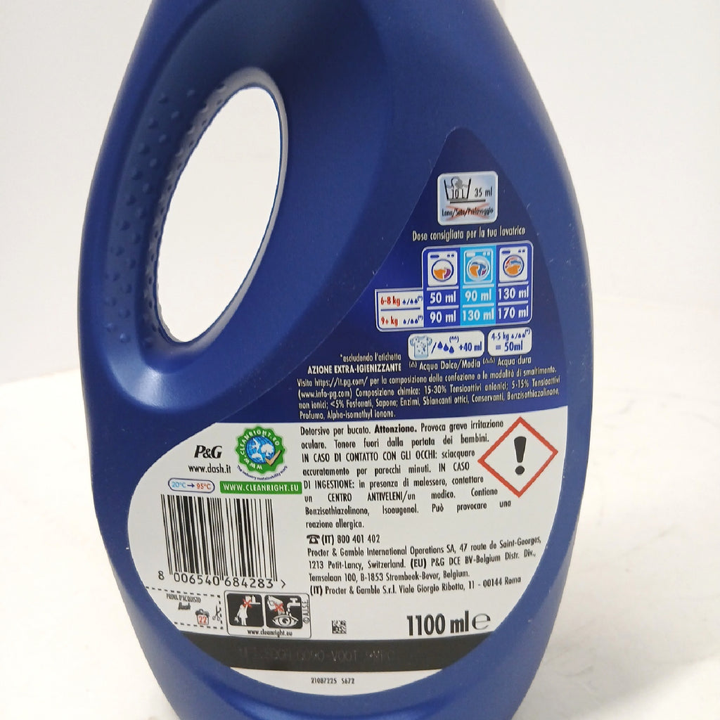 Dash Flüssigwaschmittel Haushaltsreiniger Laundry Extra hygienische 44 – Neu