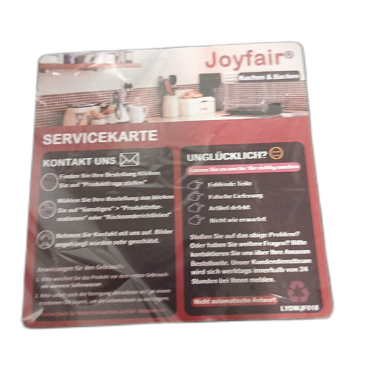 Joyfair Backblech Set 2 Stück Antihaft Kastenform Backen Zubehör – Neu
