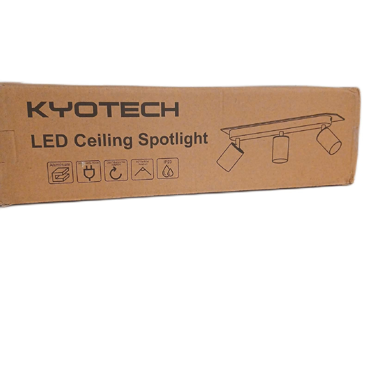 Kyotech Deckenleuchte Beleuchtung Lampe Schwarz Energieeffizient LED 3 – Wie neu