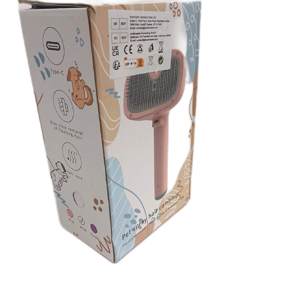 Brencco Katzenbürste Haustierpflege 4-in-1 Dampf Wassertank Pflege – Wie neu