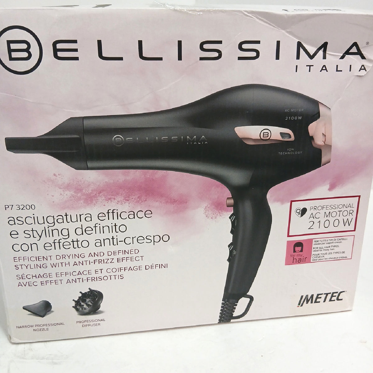 Imetec Haartrockner Haarkosmetik Bellissima P7 3200 Watt Leistung Pflege Ionisator Luftstrom