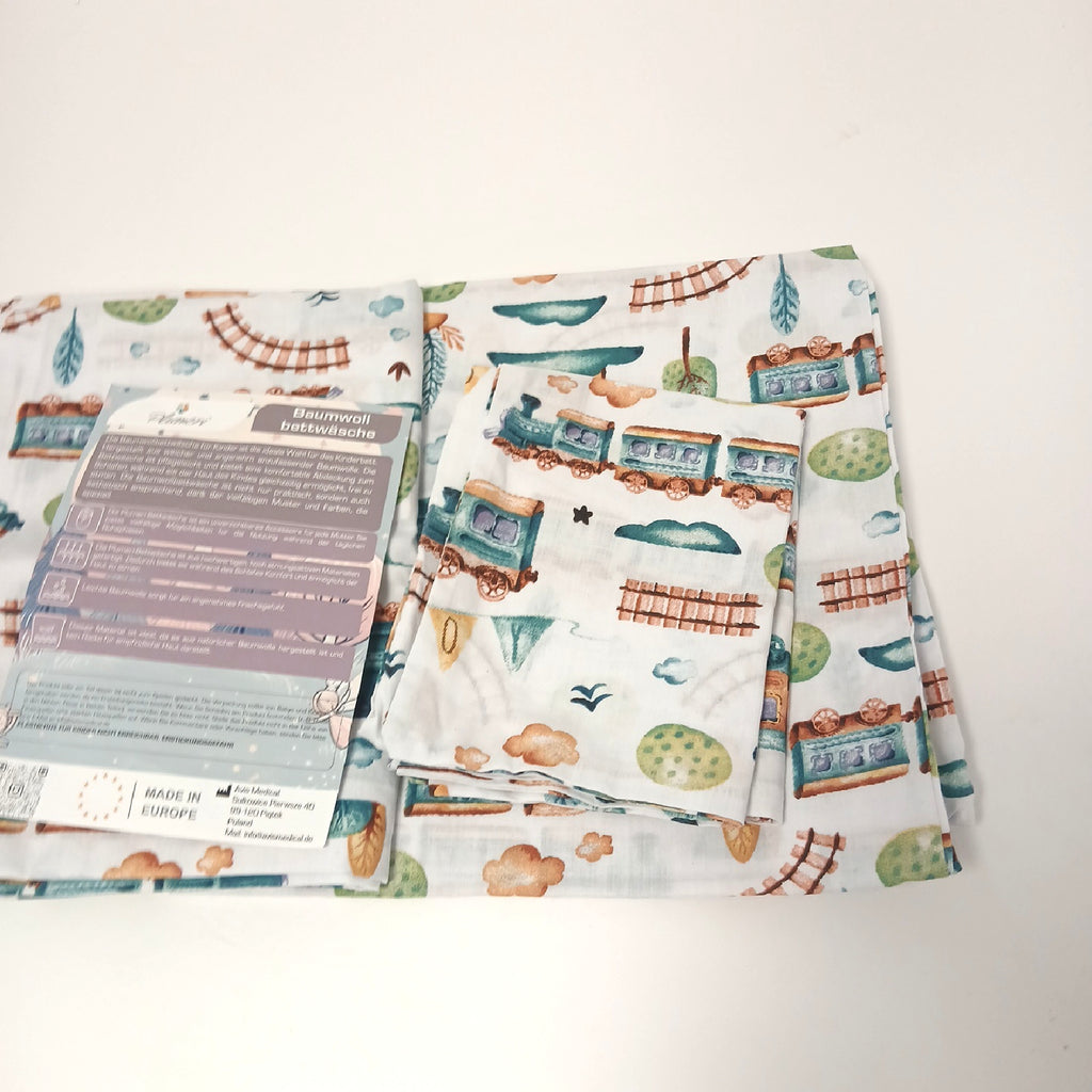 Baumwolle Kinderbettwäsche Bettwaren 90 x 120 40 x 60 Bunte Weiche Farben – Neu