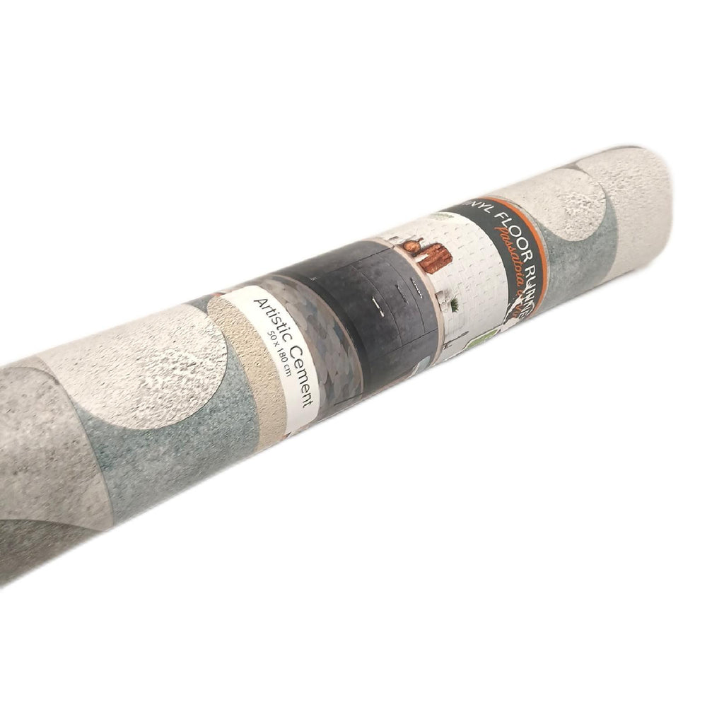 CREARREDA Küchenteppich 180 × 50 cm, Zementoptik, rutschfest – Wie neu