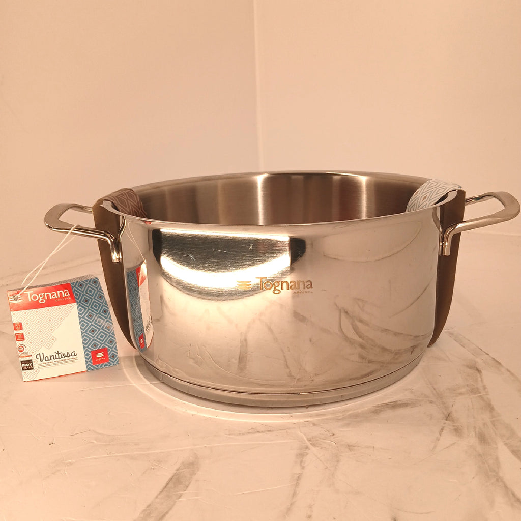 Tognana Vanitosa Kochtopf 24 cm mit 2 Griffen, Edelstahl – Gut
