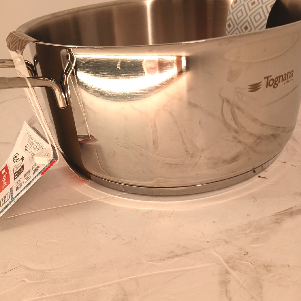 Tognana Vanitosa Kochtopf 24 cm mit 2 Griffen, Edelstahl – Gut