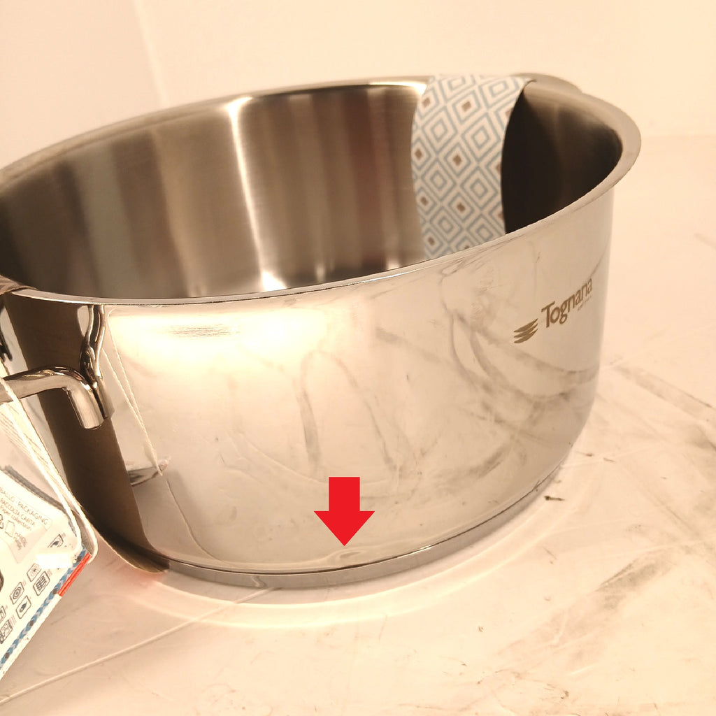 Tognana Vanitosa Kochtopf 24 cm mit 2 Griffen, Edelstahl – Gut