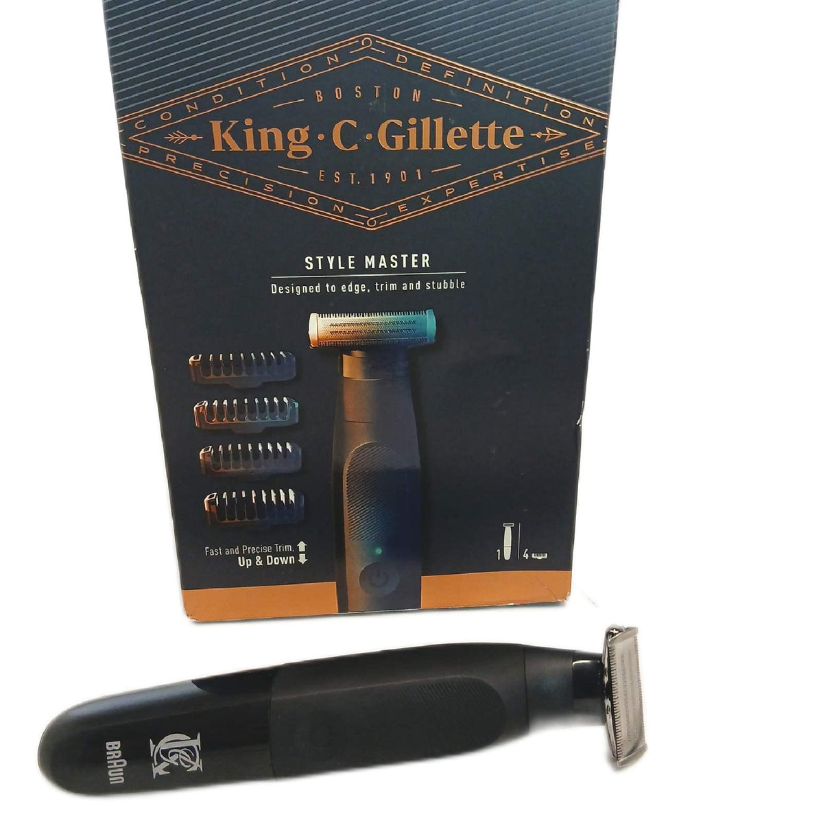 King C. Gillette Style Master Kabelloser Kurzbartschnei – Wie neu, unvollständig