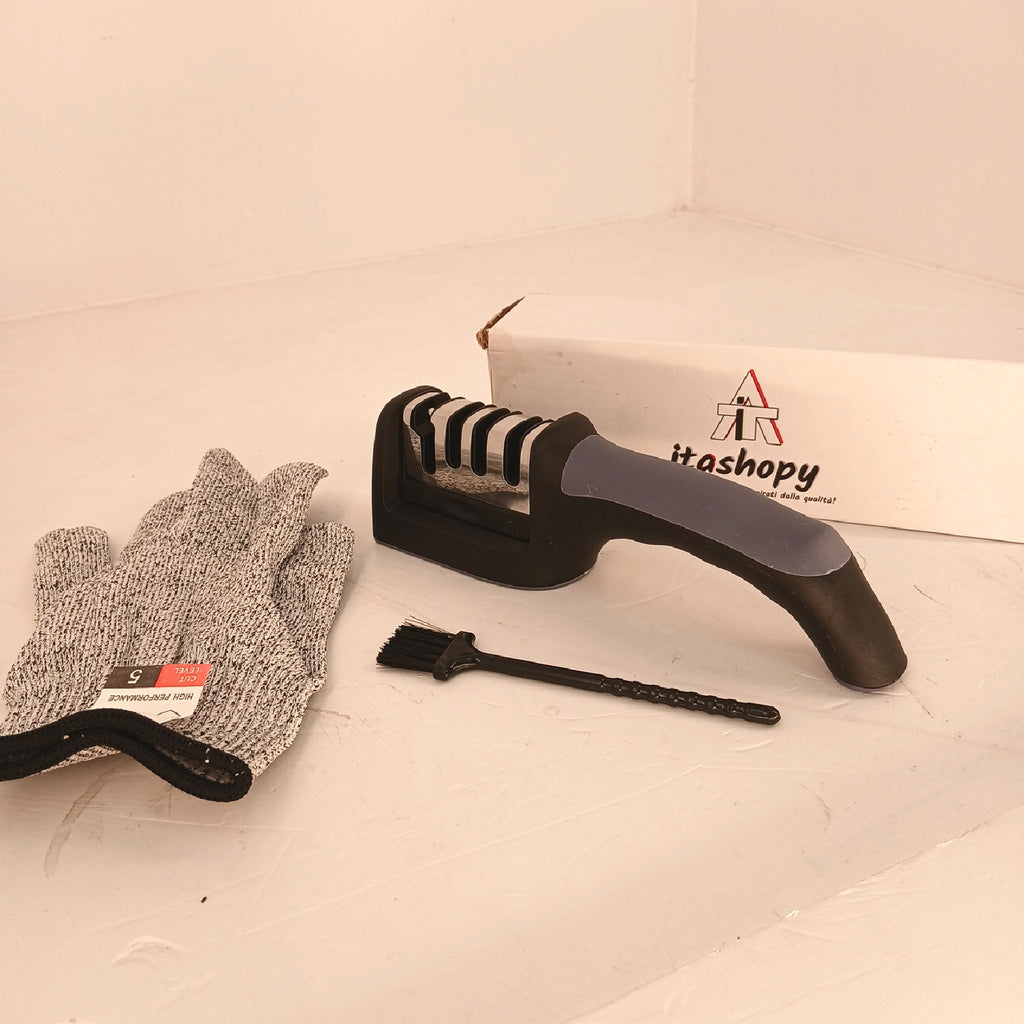 ITASHOPY Messerschärfer 4-in-1 Scherenmesser Universal scharf Klingen – Sehr gut